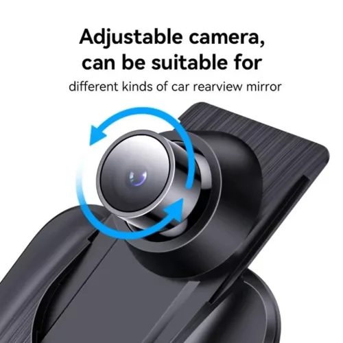 Yesido - Visszapillantó tükör Dash Cam-mel (KM24) - Carplay, Android Auto, AirPlay, BT5.2, Állítható kamera - Fekete