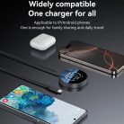 Yesido Vezeték nélküli Töltőállomás (DS28) - Mágneses Markolat, Digitális Kijelző, Gyors Töltés, 15W, Type-C Kábel, 1.2m - Fekete