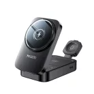 iPhone, Apple Watch, AirPods Fekete Yesido - Wireless Charging Station 3in1 (DS27), Mágneses, Összecsukható, Tartó, 15W