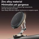 Autós tartó vezeték nélküli töltéssel (C306) - Műszerfalhoz, háromtengelyes támasz, rázkódásmentes, cink ötvözet, 15W - Fekete Yesido