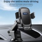 Yesido Autós tartó (C262) - Gravitációs fogás, műszerfalra és szélvédőre - Fekete