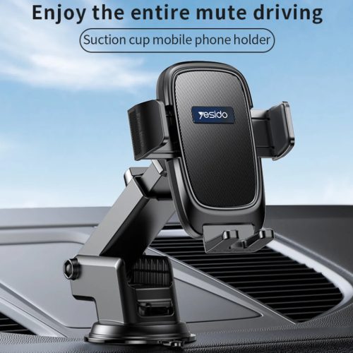 Yesido Autós tartó (C262) - Gravitációs fogás, műszerfalra és szélvédőre - Fekete