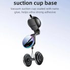 Yesido Autós tartó vezeték nélküli töltéssel (C292), műszerfalra/szélvédőre, LED kijelző, hajlítható rögzítőkar, 15W - Fekete