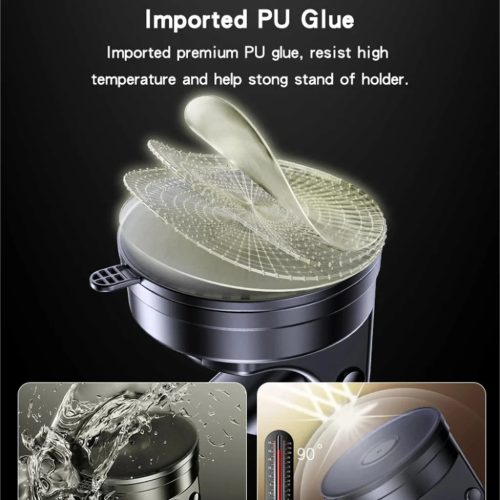 Yesido - Autós tartó (C263) - Mágneses, műszerfalra/szélvédőre, 360°, teleszkópos rögzítőkar, univerzális - Fekete