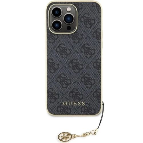 Guess 4G Charms Collection tok iPhone 15 Pro Max - szürke