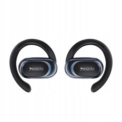   Yesido - Wireless Earbuds (YSP13) - Vezeték nélküli fülhallgató Bluetooth V5.3-mal, nyitott fül kialakítással, légvezetéses hangzással, 600mAh, LED - Fekete