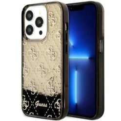   Guess GUHCP14LLC4PSGK iPhone 14 Pro 6.1" fekete/fekete keménytok Liquid Glitter 4G Áttetsző tok
