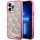 Guess GUHCP14XLC4PSGP iPhone 14 Pro Max 6.7" pink/pink kemény tok Liquid Glitter 4G átlátszó tok