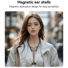 Yesido - Wireless Earbuds (YSP21) - Mágneses, nyakpánt kialakítású, Bluetooth V5.3, 280mAh, Type-C - Fekete