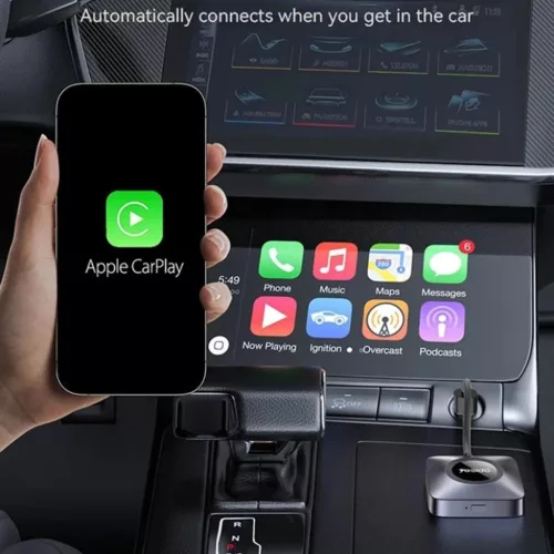 Yesido - Wireless CarPlay Adapter (KM23) - USB-C kábelével, Bluetooth V5.0, 1080P - Szürke