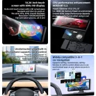 Yesido - Vezeték nélküli autós sztereó (KM19) - Dupla HD kamera, Plug&Play, CarPlay, Android Auto, AirPlay - Fekete