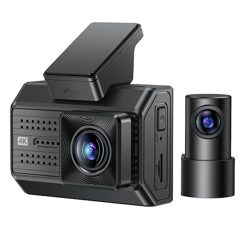   Yesido - Dual Dash Camera (KM15) - 2" IPS kijelző, Elülső + Hátsó Kettős Felvétel, G-Sensor, Akár 256GB Tárhely - Fekete