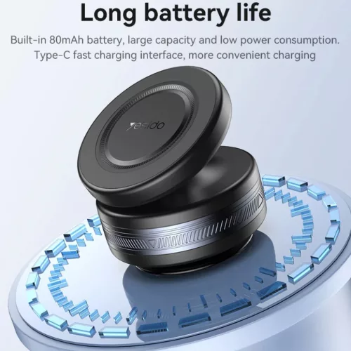 iPhones Yesido Autós tartó vezeték nélküli töltéssel (C224) MagSafe támogatással, műszerfalra, 360°-os golyós fejjel - Fekete