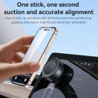 Yesido Autós tartó vezeték nélküli töltéssel (C223) - kijelzőhöz, elektromos vákuumzárral, MagSafe támogatással, USB-C, kicsi - Fekete