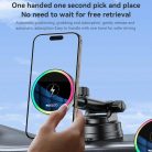 Yesido - Autós tartó vezeték nélküli töltéssel (C315) - légkondicionáló rácshoz/műszerfalhoz, mágneses, intelligens vezérlés, 15W - Fekete