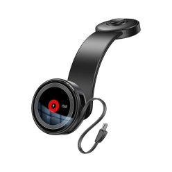   Yesido - Autós tartó vezeték nélküli töltéssel (C314) - Műszerfalra, visszahúzható kábellel, C típus, N52 mágnesek, 15W - Fekete