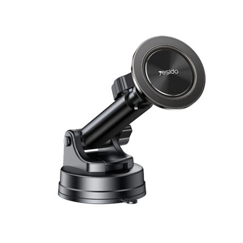 Yesido Autós tartó (C179) műszerfalra, Csillag gyűrű mágneses kialakítás, 360 fokos, 15W, cinkötvözet - Fekete