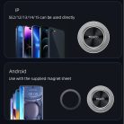 Yesido Autós tartó (C179) műszerfalra, Csillag gyűrű mágneses kialakítás, 360 fokos, 15W, cinkötvözet - Fekete