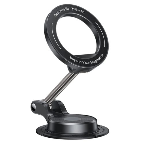 Yesido Mágneses Autós Tartó (C218) Műszerfalra, Két tengelyes kialakítás, MagSafe kompatibilis - Fekete