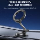 Yesido Mágneses Autós Tartó (C218) Műszerfalra, Két tengelyes kialakítás, MagSafe kompatibilis - Fekete