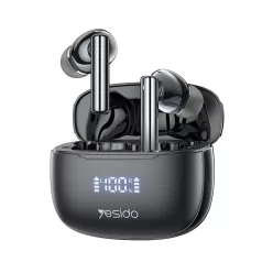   Yesido TWS23 Wireless Fülhallgató - Zajszűréssel, Érintésvezérléssel, Bluetooth V5.3, Fülbe helyezhető kialakítással, 300mAh - Fekete