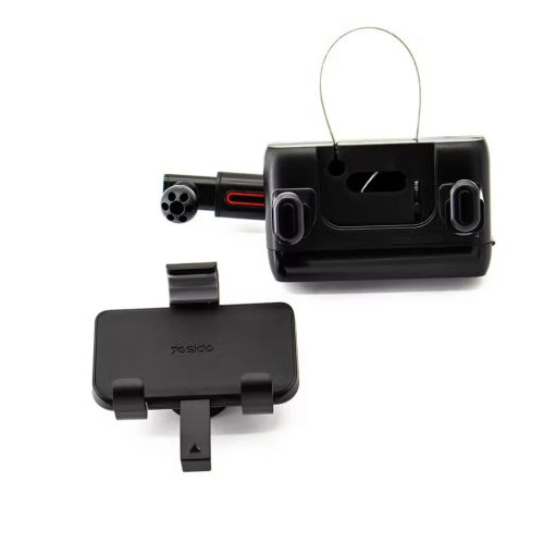 Autós tartó Yesido (C265) - Állítható több irányban, 360°-os forgatható, rugós csipesz, visszapillantó tükörhöz - Fekete