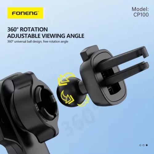 Foneng Car holder CP100 gravity szellőzőre erősíthető autós telefontartó fekete