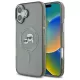 iPhone 16 Plus tok Karl Lagerfeld KLHMP16MHLSKCK fekete kemény tok IML Metal Karl&Choupette Head