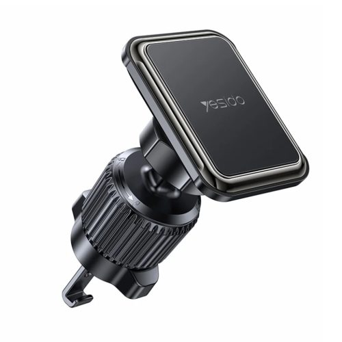 Autós telefontartó Yesido (C245) - Mágneses, légrostélyra szerelhető, továbbfejlesztett rögzítő, szabad forgatási szög - Fekete
