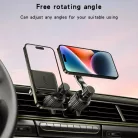 Yesido Car Holder (C244) - Mágneses, légbefúvóhoz, Fejlesztett klipsszel, Szabadon forgatható szög, N42 mágnesek - Fekete