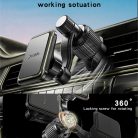 Yesido Car Holder (C244) - Mágneses, légbefúvóhoz, Fejlesztett klipsszel, Szabadon forgatható szög, N42 mágnesek - Fekete