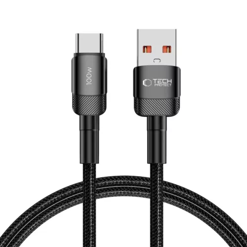 Tech-Protect UltraBoost Evo USB-A / USB-C kábel 100W 5A 1m - fekete