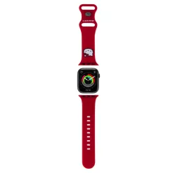   Hello Kitty Liquid Silicone Kitty Head Logo szíj Apple Watch 38/40mm-hez Piros