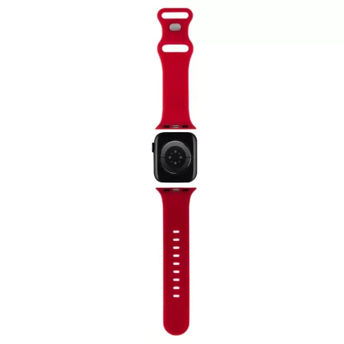 Hello Kitty Liquid Silicone Kitty Head Logo szíj Apple Watch 38/40mm-hez Piros