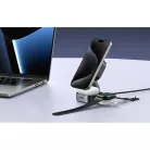 2 az 1-ben induktív Qi töltőállomás Ugreen W702 iPhone-hoz és AirPods-hoz, 15W (szürke)