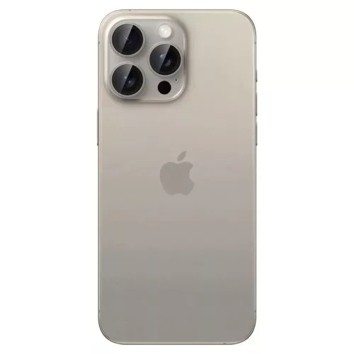Spigen Optik.tR EZ Fit Kamera Protector iPhone 14 Pro / Pro Max / 15 Pro / Pro Max / 16 Pro / Pro Max / 17 Pro / Pro Max - természetes titán 2 db üvegfólia