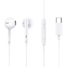 Mcdodo HP-7500 vezetékes fülhallgatók, USB-C (fehér)
