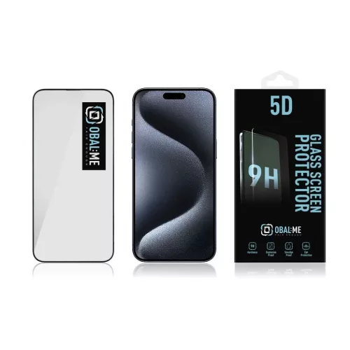 OBAL:ME 5D üvegfólia Apple iPhone 15 Pro-hoz fekete