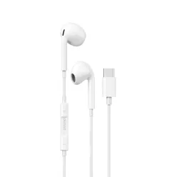   Dudao fülbedugós vezetékes fülhallgató USB Type-C csatlakozóval fehér (X14PROT)