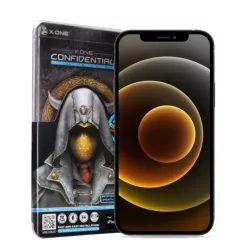   X-ONE Full Cover Extra Strong Privacy üvegfólia - iPhone 15 Pro Max-hoz (teljes felületre ragasztható) edzett üveg 9H