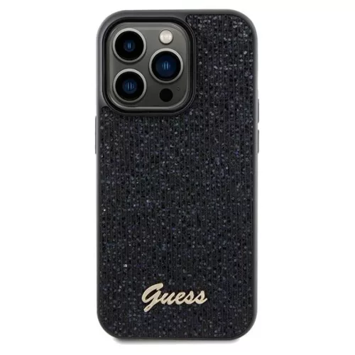 GUESS tok IPHONE 14 Pro GUHCP14LPMSDGSK (Disco Metal Script) fekete