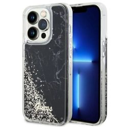   GUESS tok iPhone 14 Pro GUHCP14LLCSGSGK (Liquid Glitter Marble) fekete