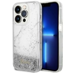   GUESS tok IPHONE 14 Pro GUHCP14LLCSGSGH (Liquid Glitter Marble) fehér