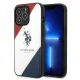US Polo USHCP14XPSO3 iPhone 14 Pro Max 6.7" fehér/fehér Tricolor Dombornyomott tok