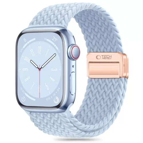 Tech-protect Nylonmag Apple Watch 4 / 5 / 6 / 7 / 8 / 9 / 10 / 11 / Se (38 / 40 / 41 Mm) Baby Blue