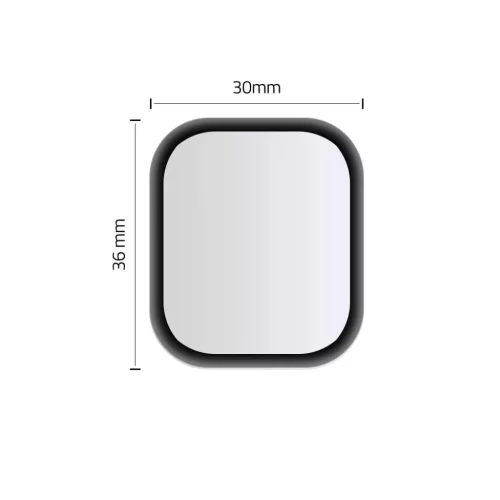 HOFI HYBRID GLASS APPLE WATCH 4 / 5 / 6 / SE 1 / 2 / 3 (40MM) FEKETE üvegfólia