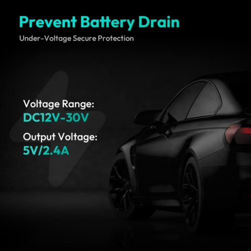 Hardwire készlet Botslab Dash Cam G500H Pro / V9H / HK50-hez, Fekete