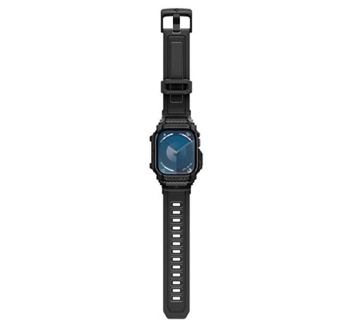 Spigen Rugged Armor Pro Apple Watch 10 46mm tok, Matte Black, fekete