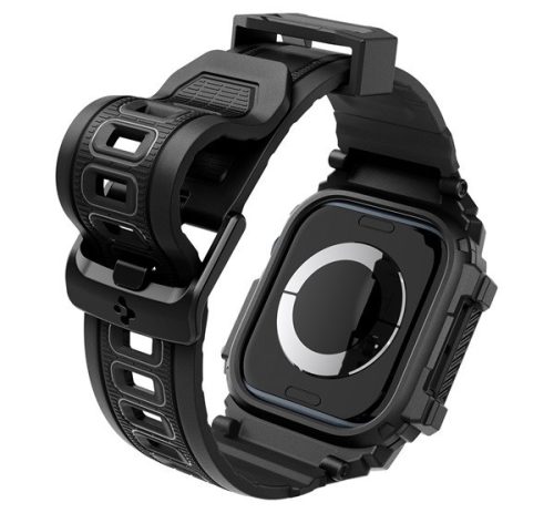 Spigen Rugged Armor Pro Apple Watch 10 46mm tok, Matte Black, fekete