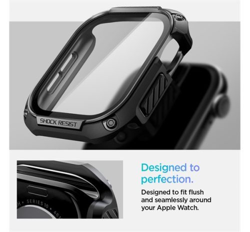 Spigen Tough Armor Apple Watch 10 46mm tok, Black, fekete